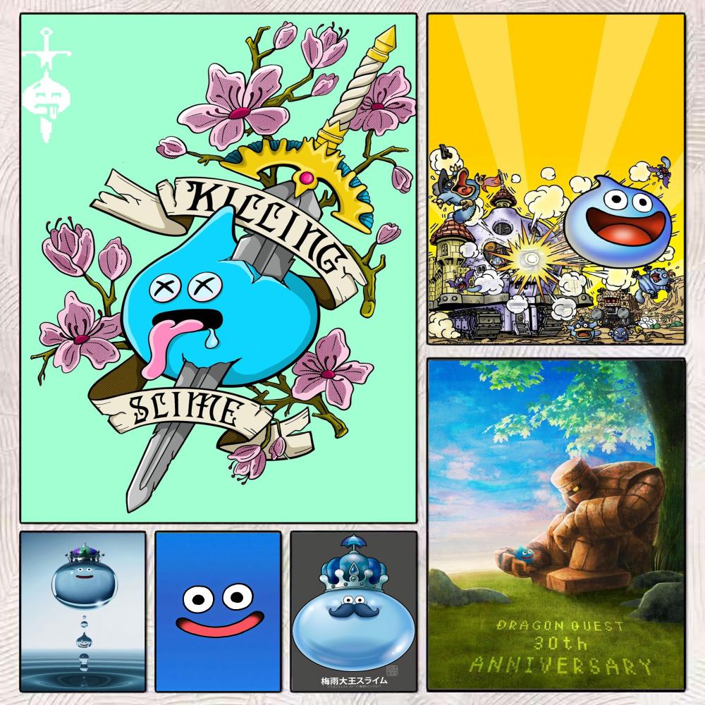 Office Quest - D-Dragon Quest Slime Poster Mükemmel Etiket