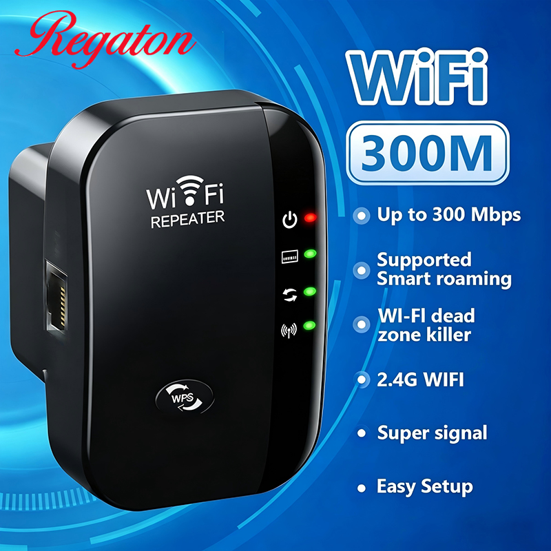Office Technologies - Kablosuz 300M 2.4GHz WiFi Menzil Genişletici,