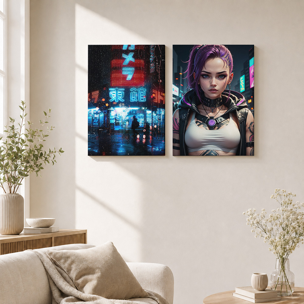 Siberpunk Kanvas Baskı Poster  - Office Technologies incelemesi ve fiyatı